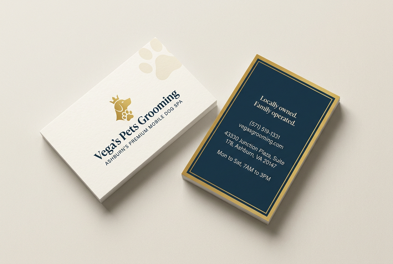 Business card front and back